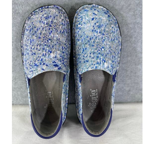 Alegria Women’s sz 36 Debra Quarry DEB-7813 Geometric Blue Nursing Shoe Clog - Picture 10 of 10